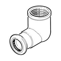 Press-fit Gas 90° Bend - 28mm x 1” BSP F