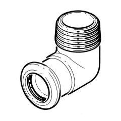 Press-fit Gas 90° Bend - 15mm x 1/2” BSP TM
