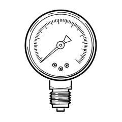 Pressure Gauge - 0 to 100 mbar, 63mm Dial
