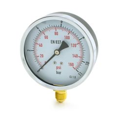 Pressure Gauge - 0 to 11 bar, 4" Dial