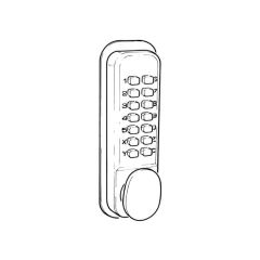 Push-button code lock, BL2000, satin chrome