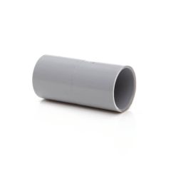 Push-fit Overflow Pipe Straight Connector 21.5mm Grey