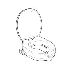 Raised Toilet Seat - 50mm (2") Seat with Lid