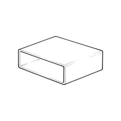 Domus System 100 Rectangular Hose Connector 100mm White