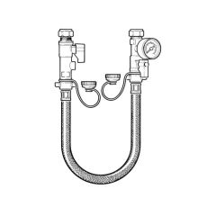 Remote Filling Loop with Gauge - 15mm Compression