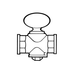 Rigid Fan Gas Cock - 1" F x F BSP T