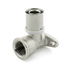 RIIFO Press-fit Wall Plate Elbow - 16mm x 1/2" BSP F