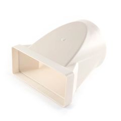 Domus MegaDuct 220 Round to Rectangular Adaptor White