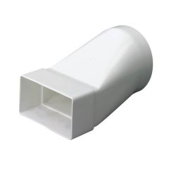 Domus System 100 Round to Rectangular Adaptor White