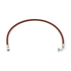 Ruby-Red Flexible Oil Hose - 1/4" BSP F x BSP F Swivel Elbow