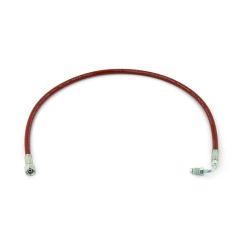 Ruby-Red Flexible Oil Hose - 1/4" BSP F x BSP M Swivel Elbow