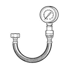 Screw-on Water Pressure Gauge - 0 to 10 bar