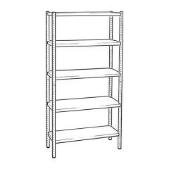 Shelving Bay - Galvanized Steel