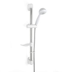 Shower Riser Rail Kit - White/Chrome Finish