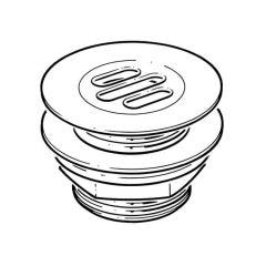 Top Clean Shower Waste - 1.1/2" x 1.1/2" Tail, 73mm Flange