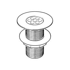 Shower Waste 73mm Flange Top Clean Tail Chrome 1.1/2"