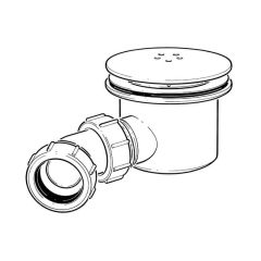 Shower Waste Trap - 1.1/2"/40mm, Matt Black