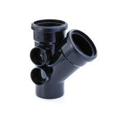 Single Branch Equal - 110mm x 135° Black