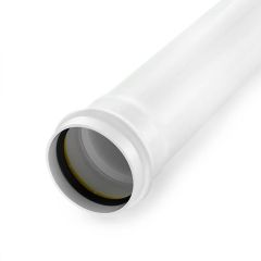 Soil Pipe Single Socket - 110mm x 1m White