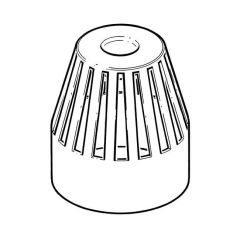 Solvent Weld Balloon Grating Vent Terminal - 110mm Olive Grey