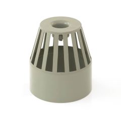 Solvent Weld Balloon Grating Vent Terminal - 110mm Olive Grey