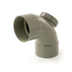 Solvent Weld Double Socket Access Bend - 92.1/2° x 110mm Olive Grey