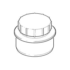 Solvent Weld Screwed Access Cap - 110mm Olive Grey