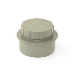 Solvent Weld Screwed Access Cap - 110mm Olive Grey