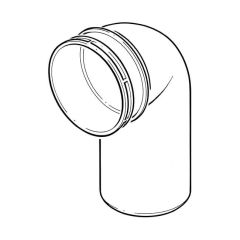 Solvent Weld Single Socket Bend 90° x 110mm Olive Grey