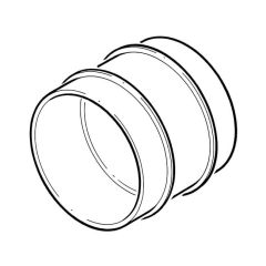 Solvent Weld Straight Coupling Double Socket - 110mm Olive Grey