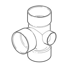 Solvent Weld Triple Socket Branch - 92.1/2° x 110mm Olive Grey