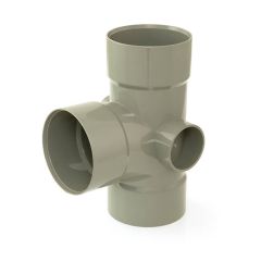 Solvent Weld Triple Socket Branch - 92.1/2° x 110mm Olive Grey