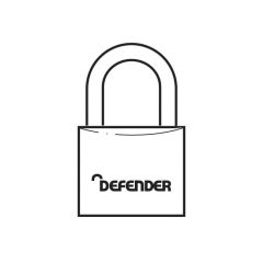 Defender Solid Brass Padlock - 40mm Keyed Alike