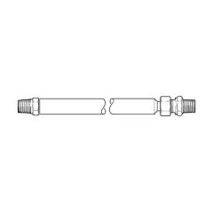 Steel Convoluted Hose 4ft x 1/2" Unbraided Male Adaptor