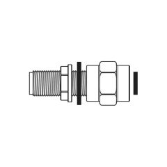 Straight Connector 1/2" BSP F x M - 45mm Thread