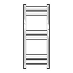 Straight Towel Rail Chrome Plated 1000 x 400mm, 274W