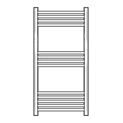 Straight Towel Rail Chrome Plated 1000 x 500mm, 325W