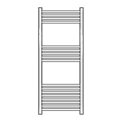 Straight Towel Rail Chrome Plated 1200 x 500mm, 405W