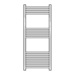 Straight Towel Rail Chrome Plated 1200 x 500mm, 405W