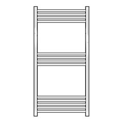 Straight Towel Rail Chrome Plated 1200 x 600mm, 466W