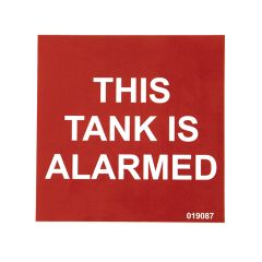 Tank Alarmed Warning Label