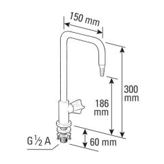 Broen Laboratory Bench Mounted Cold Water Tap