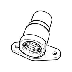 GASM8 End Feed Straight Wallplate Adaptor 15mm x 1/2" BSP TF