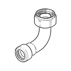 Tectite Push-fit Bent Tap Connector 15mm x 1/2"