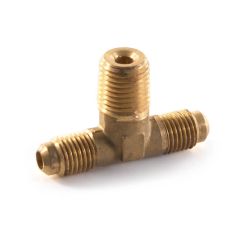 Tee male run 1/4" x 1/4" M flare x 1/4" NPT M