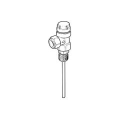 Temperature & PRV Short Probe 4 Bar 3/4" TM x 22mm