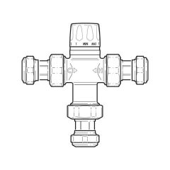 Caleffi Tempering Valve Safety Temperature Reduction - 22mm