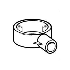 PVC Conduit Round 1 Way Terminal Box White - 20mm