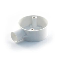 PVC Conduit Round 1 Way Terminal Box White - 20mm