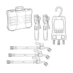 Testo 550S Digital Refrigeration Manifold Set - Smart + Hose Set